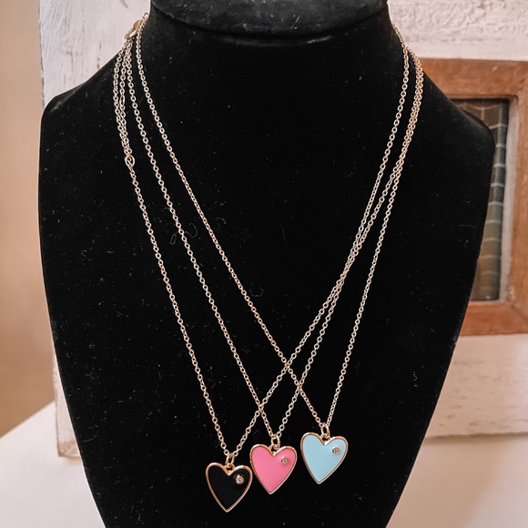 Black heart necklace HANDMADE - Picture 2 of 3